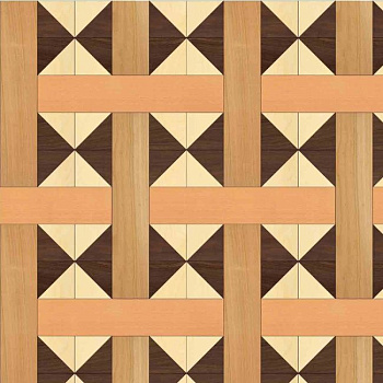 Щитовой художественный паркет  (26-010-522)