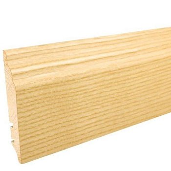 Плинтус напольный  Ясень 16х90мм Фигурный (LIS-JES-LAK-220-090-P60)