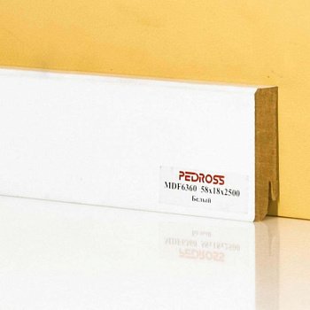 Плинтус напольный  White Белый Mdf6360 (10-100-00725)