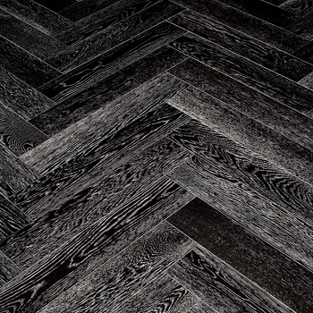 Паркет Ёлка Hermitage Дуб Неро Браш (26-007-00114)