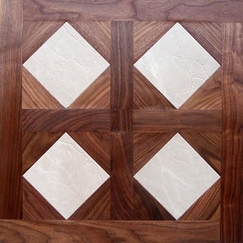 Модульный паркет Модульный Паркет С Камнем Саттон-валенс Орех Американский Скоблёный С Белым  (26-006-000209)