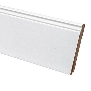 Плинтус напольный  Белый Берлинский Фигурный 1014 Мдф (10-009-03910)