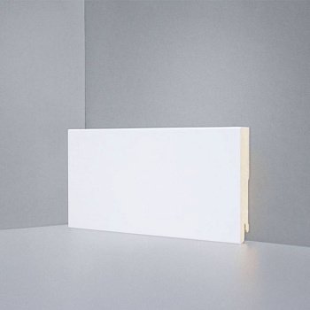 Плинтус напольный White Art Плинтус Белый, Под Покраску W 06-100 (10-017-10003)