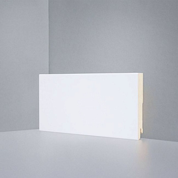 Плинтус напольный White Art Плинтус Белый, Под Покраску W 06-100 (10-017-10003)