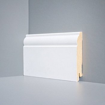 Плинтус напольный White Art Плинтус Белый, Под Покраску W 04-100 (10-017-10002)