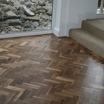 Штучный паркет Magestik floor Лак Орех американский Натур (Гладкая) 350х70 мм. (05067-0002)