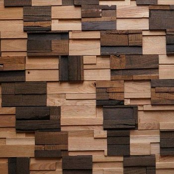 Мозаика и 3D панели из дерева  Дуб Микс (11-011-00003)
