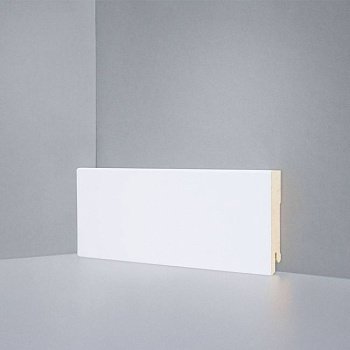 Плинтус напольный White Art Плинтус Белый. Под Покраску W 06-80 (10-017-00003)