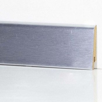 Плинтус напольный  Светлый Алюминий (фольгированный) (10-100-00714)
