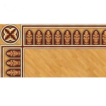 Художественный паркет  Паркетный Бордюр (26-011-014)
