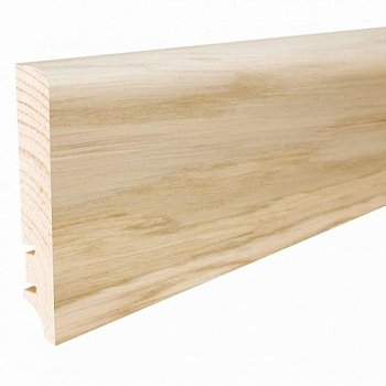 Плинтус напольный  Ясень Белый Матовый Лак 16х90мм (LIS-JES-LB5-220-090-P61)