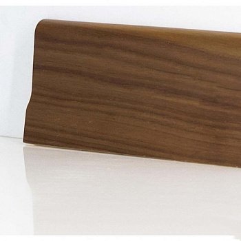 Плинтус напольный  Орех Шпонированный Сапожок 80х20 (10-100-00986)