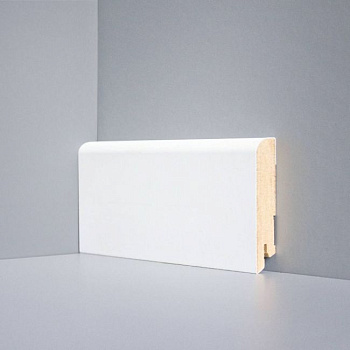 Плинтус напольный White Art Плинтус Белый. Под Покраску W 02-80 (10-017-00001)