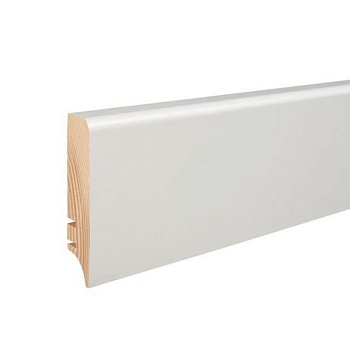 Плинтус напольный  Белый Матовый Лак 16х60мм (LIS-BIA-FOL-220-060-P50)