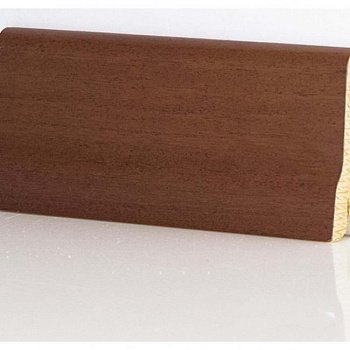 Плинтус напольный  Махагон Шпонированный Сапожок 80х20 (10-100-00984)