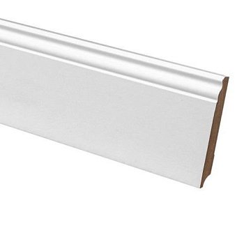Плинтус напольный  Белый Французский Фигурный 1012 Мдф 19х120мм (10-009-03909)
