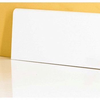 Плинтус напольный  Белый Гладкий Шпонированный Прямой Со Скосом 80х16 (10-100-00835)