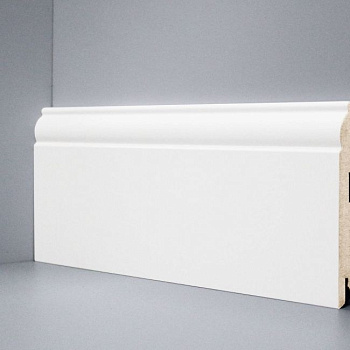Плинтус напольный White Art Плинтус Белый, Под Покраску, Крепление На Клей W 0 (10-017-20002)