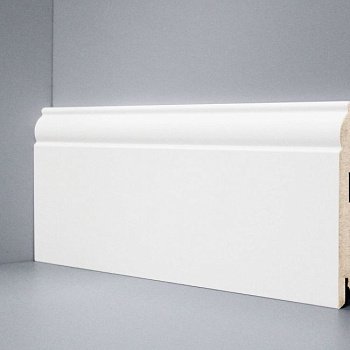 Плинтус напольный White Art Плинтус Белый, Под Покраску, Крепление На Клей W 0 (10-017-20002)